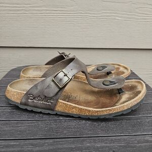 BIRKENSTOCK Betula Gizeh Metallic Leather Shoes Sandals Women's Size 10 EU 41